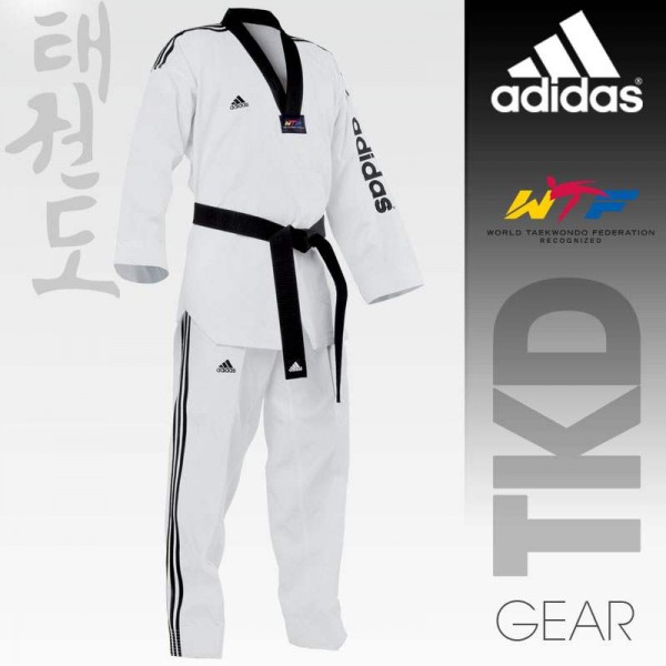 Taekwondo Uniform adidas - SUPER MASTER II Black Collar - ADITSM01 - 1029