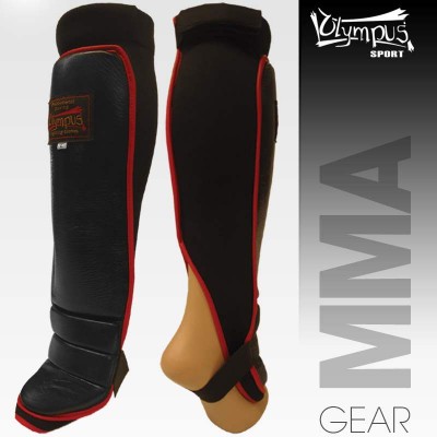 Shin Instep Guard Olympus MMA Leather - Neoprene Pair 4069214