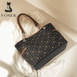 Γυναικεία Τσάντα PVC Shopper  Ωμου Foxer 900146F καφέ