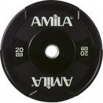 Amila Δίσκος Black W Bumper 50mm 20Kg - 90308