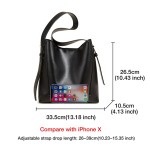 Δερμάτινη Γυναικεία Τσάντα Shopper ‘Ωμου Foxer 9136015F μαύρο