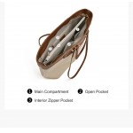 Γυναικεία Τσάντα Shopper  Ωμου Foxer 9151135F άσπρο/καφέ