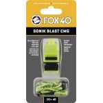 Fox Σφυρίχτρα  Sonic Blast CMG Safety Νέον-Μαύρη με Κορδόνι - 92033608