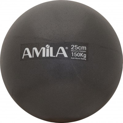 Amila Μπάλα Pilates. 25cm. Μαύρη. bulk - 95819