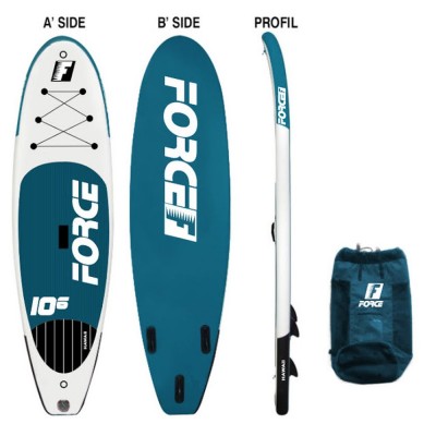 Force Φουσκωτή Σανίδα SUP Hawaii 10.6 - 325cm Πετρόλ