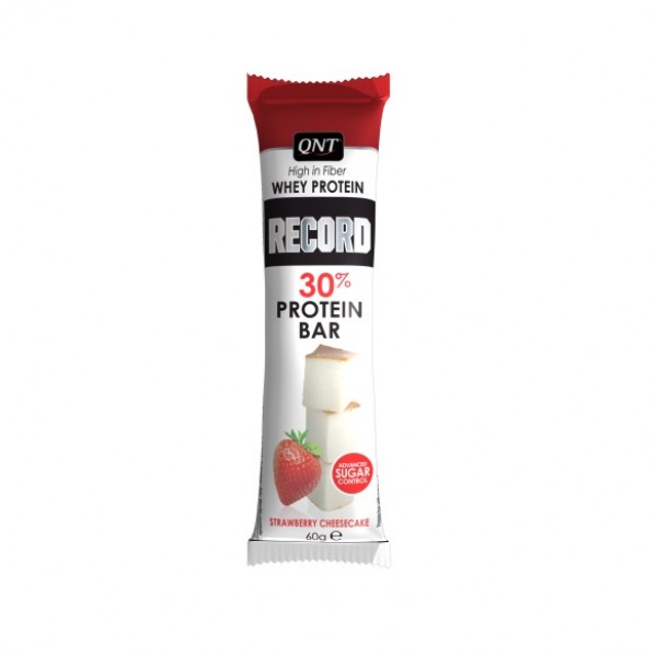 QNT RECORD 30% PROTEIN BAR Strawberry Cheesecake