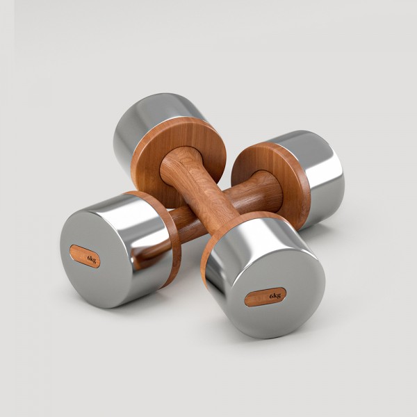 Viking Luxury Hotel Dumbbells Ξύλινοι αλτήρες 2x 5kg 106632
